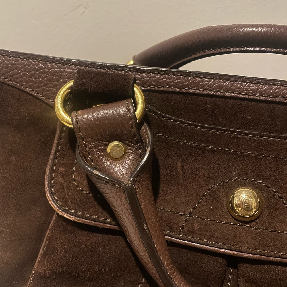 Celine Boogie Bag Brown Suede Leather Handbag - Picture 14 of 15